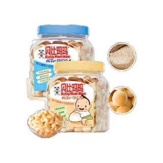 贝比玛玛 婴幼儿小馒头 牛奶味+原味 150g*2罐