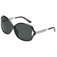 GUCCI 古驰 女士太阳镜 GG0076SK-001 黑色镜框棕色镜片 62mm