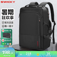 移动端：SWICKY 瑞士SWICKY瑞驰电脑包 黑色升级版加大容量