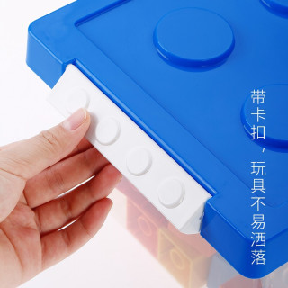 日本霜山乐高玩具收纳盒儿童玩具积木零件分类收纳箱零食卡片漫画书籍塑料整理盒红黄蓝中号三个装 红 1 黄 1 篮 1 报价价格评测怎么样 什么值得买