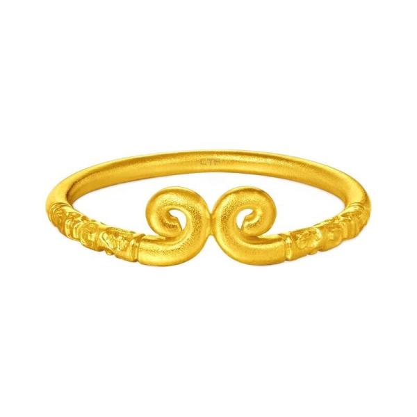 chow tai fook 周大福 eof87 女士金箍紧箍咒足金戒指 13号 2.6g