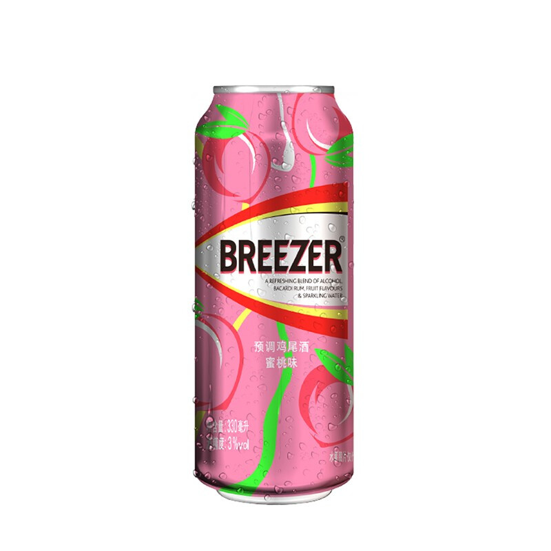 BREEZER 冰锐 预调鸡尾酒 蜜桃味 330ml