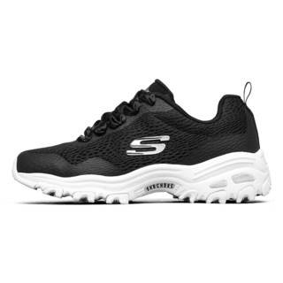 SKECHERS 斯凯奇 D'Lites 女子休闲运动鞋 66666196/BKW 黑色 36