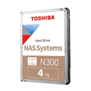 TOSHIBA 东芝 N300系列 3.5英寸 企业级硬盘 4TB (CMR、7200rpm、128MB)HDWN180