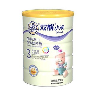 双熊 小米系列 AD钙淮山营养奶米粉 3段 508g