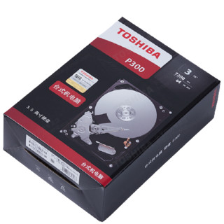 TOSHIBA 东芝 台式机硬盘 3TB（PMR、7200rpm、64MB）P300