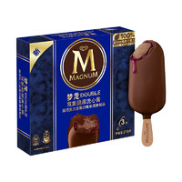 Magnum 梦龙 Double 冰淇淋 双重脆层流心酱黑巧克力蓝莓口味 216g