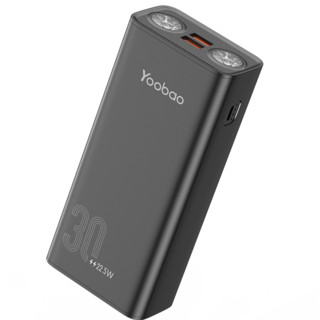 Yoobao 羽博 H3Q 移动电源 黑光侠 30000mAh Type-C 22.5W 双向快充