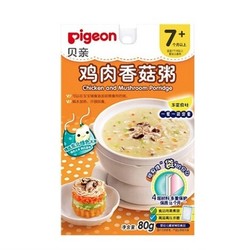 Pigeon 贝亲 婴幼儿辅食粥 鸡肉香菇味 80g