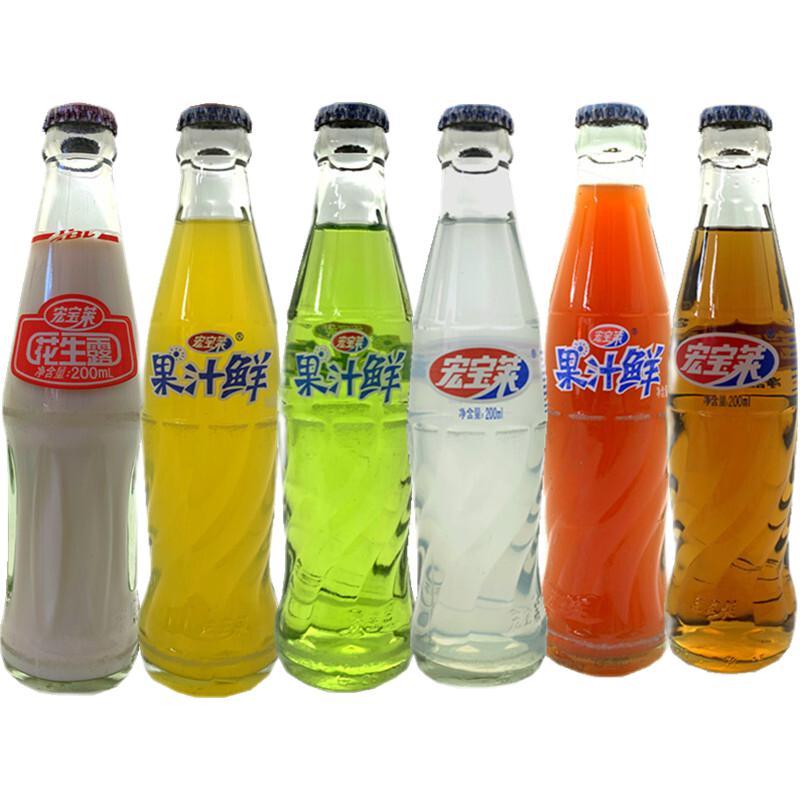 宏宝莱 碳酸饮料 6口味 200ml*6瓶