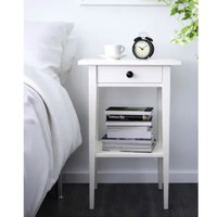 HEMNES 汉尼斯 床头桌 白色漆 46x35 厘米