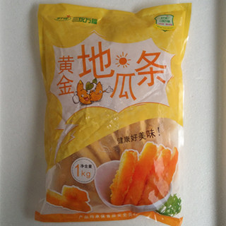 三统万福黄金地瓜条1KG/包甘梅红薯条粗薯冷冻油炸小吃半成品包邮