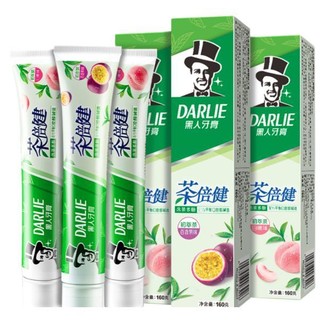 DARLIE 好来 原黑人)茶倍健果味牙膏清新口气护龈洁白净齿焕白3支共480g