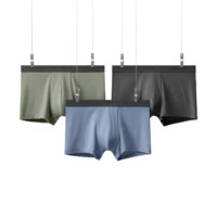 Bananain 蕉内 男士平角内裤套装 3P-BU301P-P 3条装(氢深灰+氢蓝+氢浅绿) L