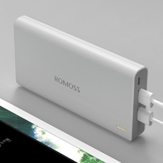 ROMOSS 罗马仕 PH80 移动电源 白色 20000mAh micro usb 10.5W 线充套装