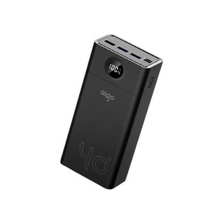 aigo 爱国者 C40S 移动电源 黑色 40000mAh Type-C 22.5W双向快充