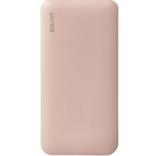 SOLOVE 素乐 001M+ 移动电源 茶玫粉 10000mAh Type-C 10.5W