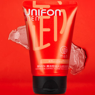 UNIFON MEN 御MEN 男士清洁控油火山泥洁面乳 100g*2