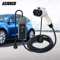 ACIOOCO新能源电动汽车快慢随车充电器面接地通用线16A家用充电盒 特斯拉 比亚迪 宝马蔚来充电枪5米