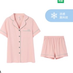 安之伴 凉感助眠纯棉情侣睡衣女夏短袖短裤男士家居服套装夏新薄款