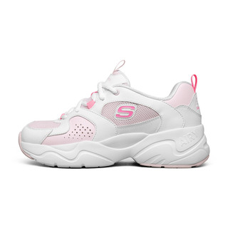 SKECHERS 斯凯奇 D'Lites Airy 2.0 女子休闲运动鞋 88888423/WPK 白色/粉红色 35