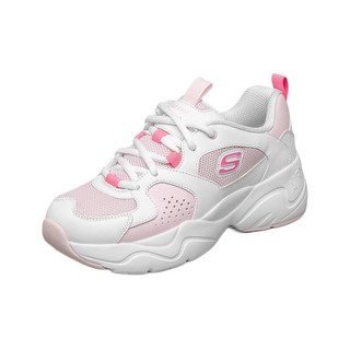 SKECHERS 斯凯奇 D'Lites Airy 2.0 女子休闲运动鞋 88888423/WPK 白色/粉红色 35