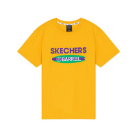 SKECHERS 斯凯奇 Barrel联名款 女子运动T恤 L320W252/001N 金黄色 M