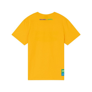 SKECHERS 斯凯奇 Barrel联名款 女子运动T恤 L320W252/001N 金黄色 L
