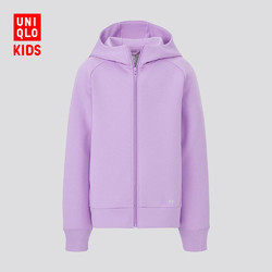 UNIQLO 优衣库 童装男童女童高弹力运动拉链连帽开衫外套(春夏卫衣)434148