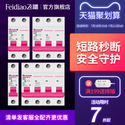 FEIDIAO 飞雕 空气开关升级家用塑壳断路器2p三相漏电保护器电闸总开关空开