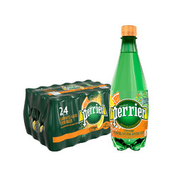 perrier 巴黎水 橘子味 气泡水 500ml*24瓶