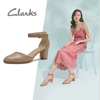 Clarks 其乐 clarks其乐女鞋夏季时尚舒适包头搭扣凉鞋粗跟仙女风高跟凉鞋女