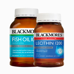 BLACKMORES 澳佳宝 原味鱼油400粒+卵磷脂软胶囊160粒