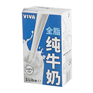 VIVA 韦沃 全脂纯牛奶 1L