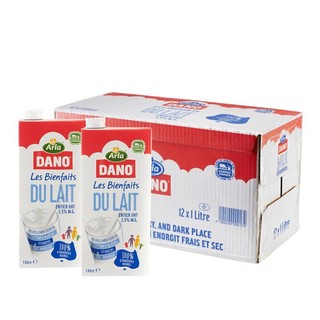 Arla Dano 全脂纯牛奶 1L*12盒