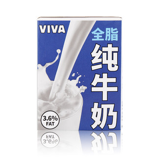 VIVA 韦沃 全脂纯牛奶 200ml*12盒