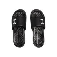 UNDER ARMOUR 安德玛 Playmaker Fixed Strap 男子拖鞋 3000061-001 黑色 47.5