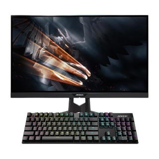 GIGABYTE 技嘉 FI25F 24英寸 IPS FreeSync 显示器（1920×1080、240Hz、100%sRGB、HDR10、 Type-C 65W）+AORUS K1键盘