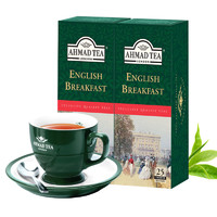 AHMAD 亚曼 英式早餐红茶茶包 两盒装 共50包