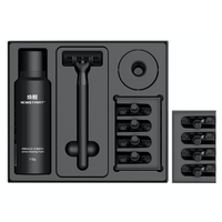 焕醒NEOWAK H300-8 5层刀片手动剃须刀套装 (1刀架+9刀头+柠檬香型剃须泡115g+底座)