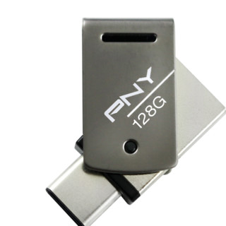 PNY 必恩威 Duley系列 USB 3.1 双头手机U盘 银色 128GB Type-A Type-C