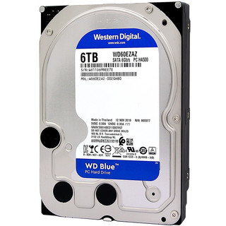 Western Digital 西部数据 蓝盘系列 3.5英寸 台式机硬盘 6TB（SMR、5400rpm、256MB）WD60EZAZ