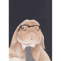 buybuyART 买买艺术 何晓蕾《兔先生》50x40cm 版画 油画 客厅装饰画