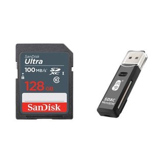 SanDisk 闪迪 SDSDUNB 存储卡 128GB（UHS-I、Class10、100MB/S)+川宇2.0 读卡器