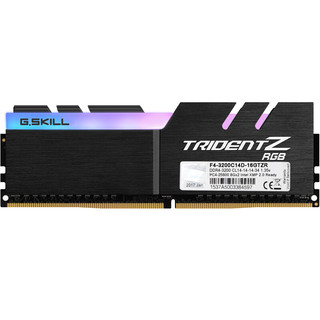 G.SKILL 芝奇 幻光戟系列 DDR4 3200MHz RGB 台式机内存 灯条 黑色 16GB 8GBx2 F4-3200C14D-16GTZR