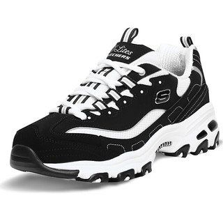 SKECHERS 斯凯奇 D'lites 1.0 女子休闲运动鞋 66666179/BKW 黑色 38.5