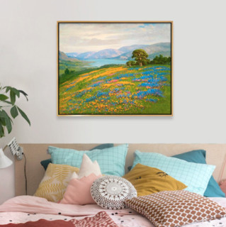 弘舍 威廉・杰克逊 风景油画《加利福尼亚的春天》成品尺寸100x80cm 油画布 闪耀金