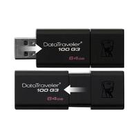 Kingston 金士顿 DataTraveler系列 DT100G3 礼盒刻字款 USB 3.0 固态U盘 黑色 64GB USB-A+挂绳