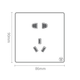 Westinghouse 西屋电气 维境系列 W81023_GY 五孔插座 灰色