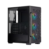 CORSAIR 美商海盗船 iCUE 220T RGB Airflow  RGB ATX机箱 半侧透 黑色